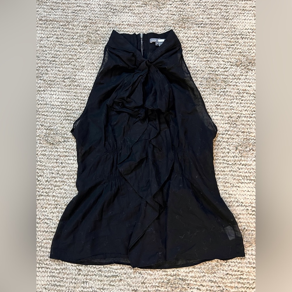 Black frilly top